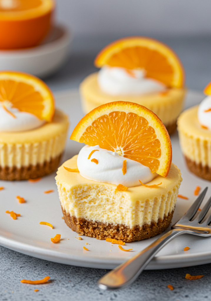 Orange Creamsicle Mini Cheesecakes