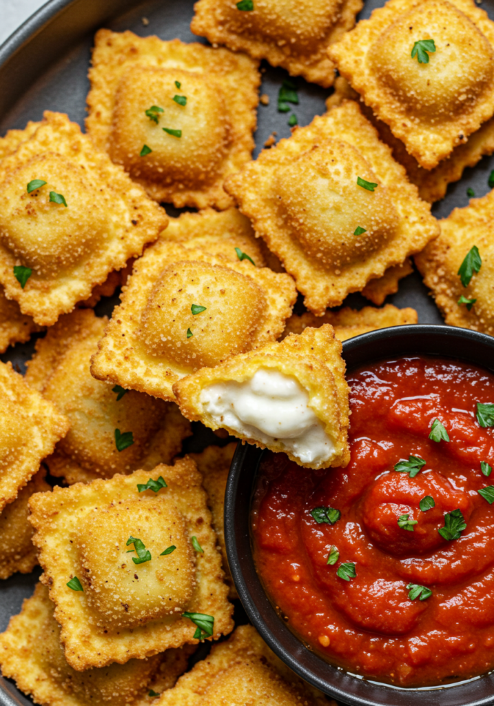 Fried Ravioli with Marinara Dipping Sauce