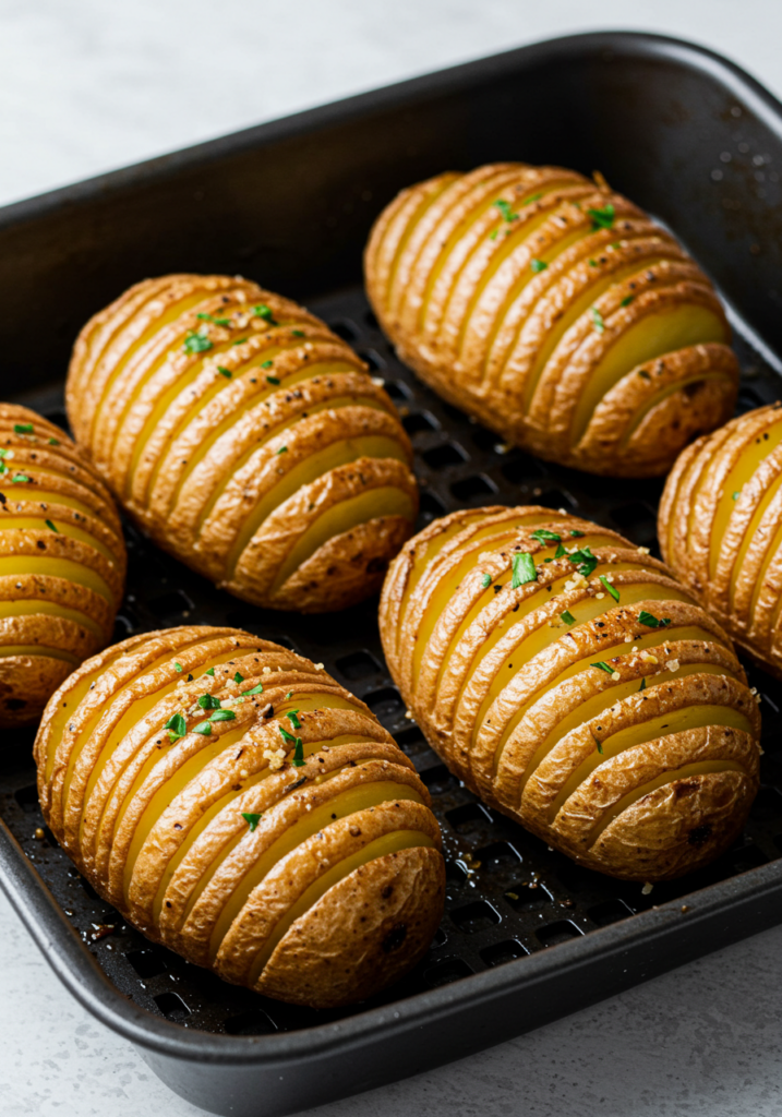 Air Fryer Hasselback Potatoes