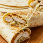 Cheesy Garlic Chicken Wraps