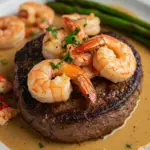 Steak with Shrimp and Lobster Sauce