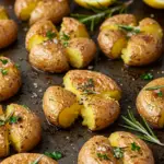 Smashed Potatoes with Garlic and Herbs