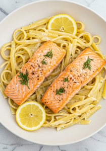 Lemon Dill Salmon Pasta