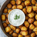 Crispy Potato Bites with Herb Yogurt Sauce