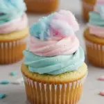 Cotton candy cupcakes