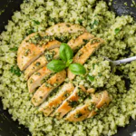 Pesto Chicken Cauliflower Rice